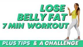 7 Minute Lose Belly Fat Workout -  Beginners Weight Loss Workout - No Jumping Workout all Standing