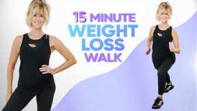 15 Minute Walking Workout for Weight Loss | Walk at Home Full Body!