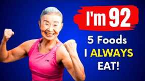 I eat TOP 5 Food and Don't Get OLD! Japan's OLDEST Fitness Instructor 92 yr old Takishima Mika