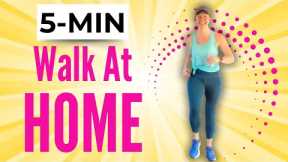 5-Minute Low-Impact Walking Exercise for Weight Loss at Home | NO Jumping!