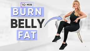 Lose Belly Fat Sitting Down | 10-Min Seated Ab Workout (No Floor)