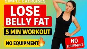 Simple Exercises to Lose Belly Fat – 5 Min Home Workout