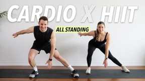 30 Min All Standing Cardio HIIT Workout - Lose Weight & Tone (No Equipment, No Repeat)