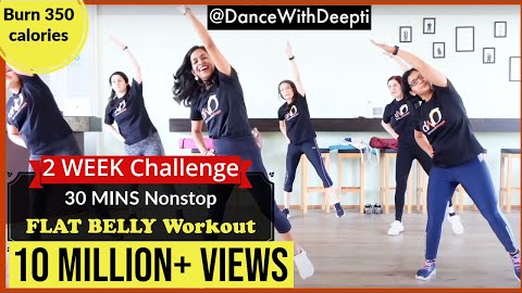 DWD#107 - 30mins Daily BELLY FAT BURN Workout | Easy Exercise to Lose weight 3-5kgs #dancewithdeepti