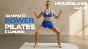 30 MIN STANDING STRENGTH BASED POWER PILATES WORKOUT TO TONE & LOSE FAT- Pilates with Weights
