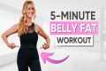 5 Minute Belly Fat Workout! Burn Fat