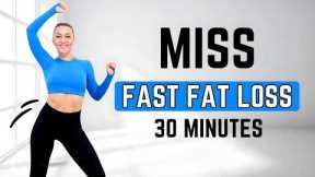 🔥30 Min MISS CARDIO for FAT LOSS🔥14 Days Weight Loss Challenge - No Squat, No Lunge🔥Diet Workout🔥