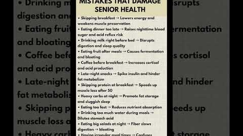 Meal timing mistakes seniors make #seniorhealth #seniorwellness #education #nutritiontips #agewell