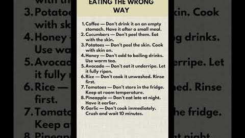 9 Foods You’ve Been Eating the Wrong Way (Most People Do This) #healthyfood #wholefooddiet #faddiets