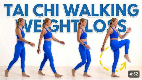 10 Min Tai Chi Walking for Weight Loss | Low-Impact Home Routine