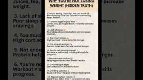 Why You’re NOT Losing Weight (The Hidden Truth) 🔥 | 10 Real Reasons Your Fat Loss Is Stalling