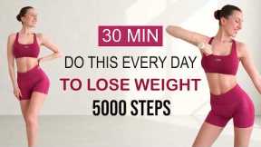 Do This Every Day To Lose Weight & Tone Your Body🔥| 5000 Steps, optional: Small Weights, No Jumping