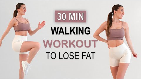 30 MIN FAST WALKING FAT BURN - Lose Weight to the Beat | No Repeat, No Jumping, Sweaty + Fun