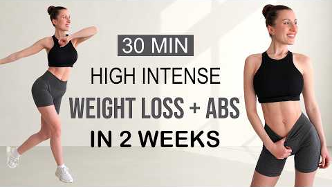30 MIN INTENSE FAT BURNING WORKOUT TO LOSE WEIGHT & GET ABS🔥| 14 Days Challenge | + Modifications