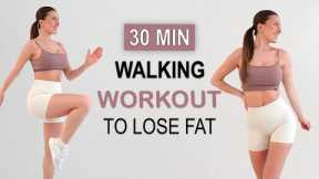 30 MIN FAST WALKING FAT BURN - Lose Weight to the Beat | No Repeat, No Jumping, Sweaty + Fun