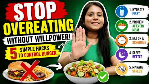 How to Stop Overeating Naturally | 5 Easy Tips to Control Food Cravings & Lose Belly Fat