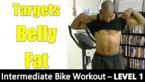 Intermediate Stationary Bike Weight Loss Workout for Belly Fat. 40 Minutes