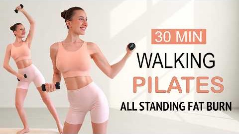 30 Min WALKING PILATES To Lose Weight &amp; Tone Your Body🔥 optional: Small Weights, No Jumping