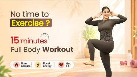 15 Min Full Body Workout at Home | Weight Loss &amp; Fat Burn Exercise for Beginners
