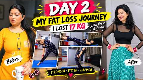 I Lost 17 KG Naturally 😱 | Home Workout for Weight Loss | Day 2 Fat Loss Journey